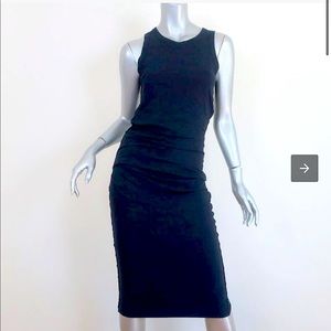 Navy James Perse Ruched Cotton Tank Dress